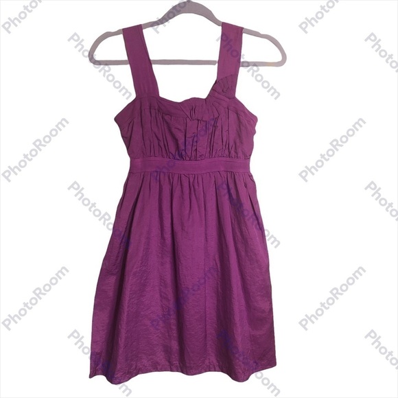 ARIELLA Empire Waist Straps Side Zip Magenta Lined Dress size XS - S - Picture 2 of 8